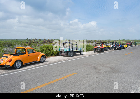 Le Mexique, Cozumel. Playa Chen Rio, Isla de Cozumel (l'île de Cozumel). Banque D'Images