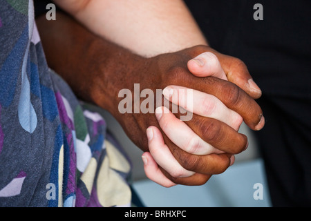 Couple interracial à Washington DC Banque D'Images