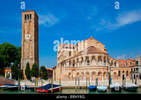 L'Europe, Italie, Vénétie, Venise, classé au Patrimoine Mondial par l'UNESCO, l'île de Murano, Basilica di Santa Maria e San Donato Banque D'Images