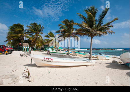 Le Mexique, Cozumel. Playa Chen Rio, Isla de Cozumel (l'île de Cozumel). Banque D'Images