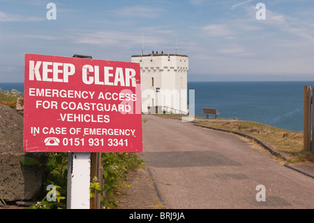 La base de la station de sauvetage de la garde côtière à Whitehaven marina et le port sur la côte ouest de la Lozère , Bretagne , France Banque D'Images