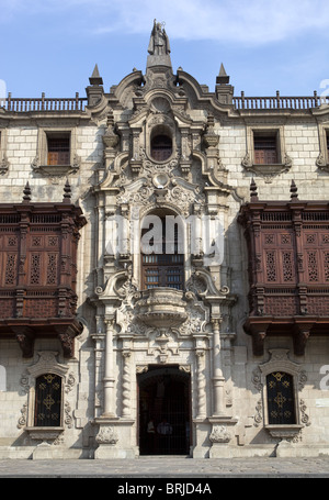 Le Palais de l'Archevêque Lima Pérou Banque D'Images