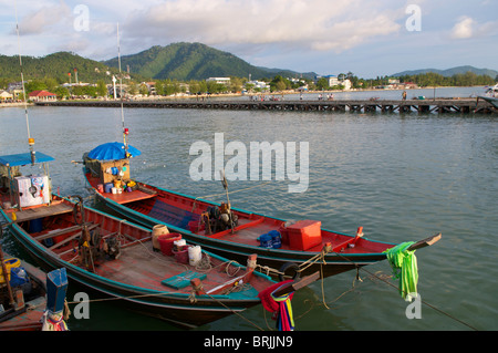 Bateaux longtail traditionnels Banque D'Images