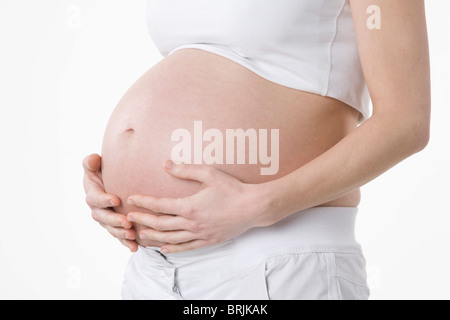 Close-up of pregnant woman's Belly Banque D'Images