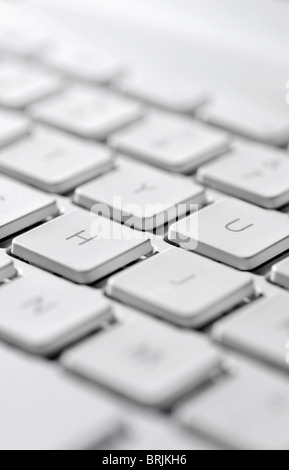 Touches d'un clavier d'ordinateur portable, extreme close-up Banque D'Images