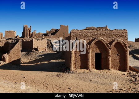 Tombes chrétiennes d'al-Bagawat, Oasis Kharga, désert occidental, en Égypte, en Arabie, en Afrique Banque D'Images