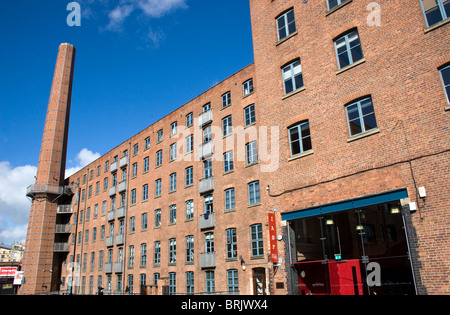 Chorlton Moulin, ancien moulin à coton victorien répertorié maintenant converti en loft apartments, bord du centre-ville, Manchester, Angleterre. Banque D'Images