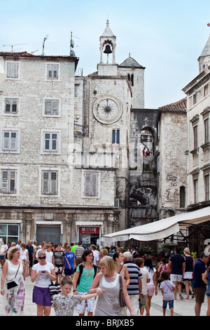 Tour de l'horloge et du beffroi de Dioclétien, Split , Croatie Banque D'Images