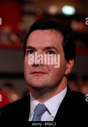 Le Chancelier GEORGE OSBORNE 03 octobre 2010 CPI BIRMINGHAM ENGLAND Banque D'Images