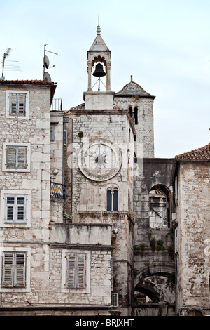 Tour de l'horloge et du beffroi de Dioclétien, Split , Croatie Banque D'Images