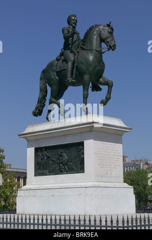 Statue d'Henri IV sur le Pont Neuf, Paris, France Banque D'Images