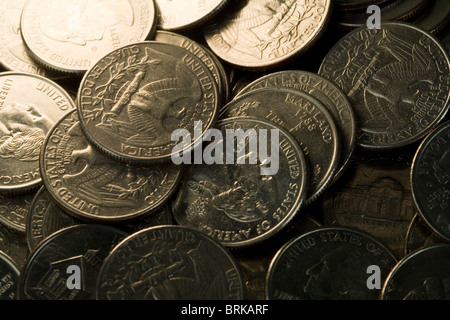 US Coins close up shot Banque D'Images