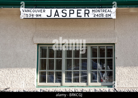 Gare, Jasper, Alberta, Canada Septembre 2010 Banque D'Images