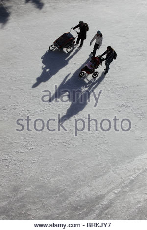 Les chariots sont une vue commune sur le canal Rideau à Ottawa. Banque D'Images