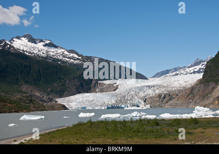 Vue panoramique du glacier de Mendenhall près de Juneau en Alaska USA Banque D'Images