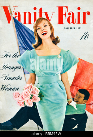 Couverture de magazine de mode Anglais VANITY FAIR : à 1s6d Novembre 1959 Banque D'Images