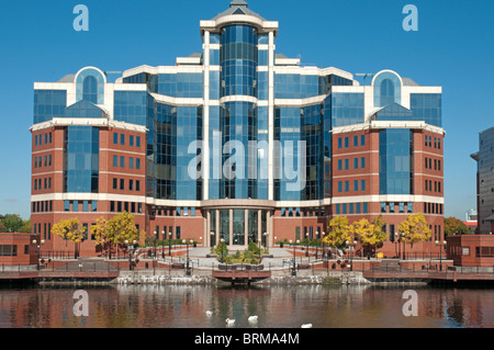 Le port de Victoria Building, un bureau du développement à Érié, Salford Quays administré par Peel Holdings. Banque D'Images