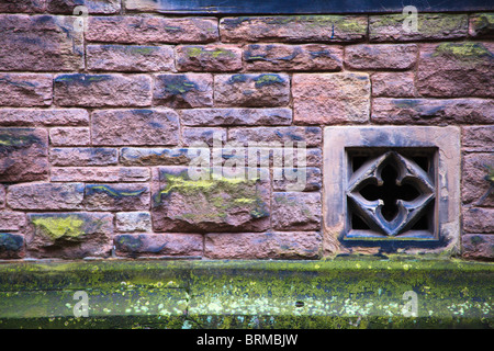 Close up of les murs de pierre de St Michael's Church Macclesfield Cheshire UK Banque D'Images