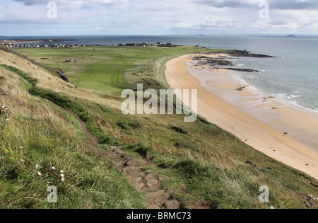 Plage de l'ouest et de earlsferry point kincraig sur chemin côtier fife ecosse septembre 2010 Banque D'Images