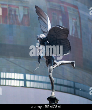 Statue d'Eros à Piccadilly Circus, Londres, Angleterre Banque D'Images