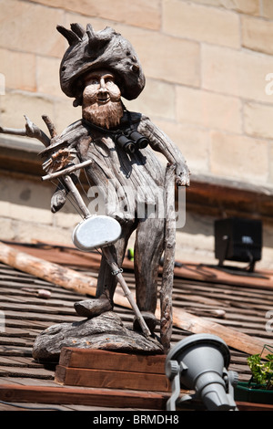 La figure en bois sculpté, Festival de la semaine de mai à Osnabrück, Basse-Saxe, Allemagne Banque D'Images