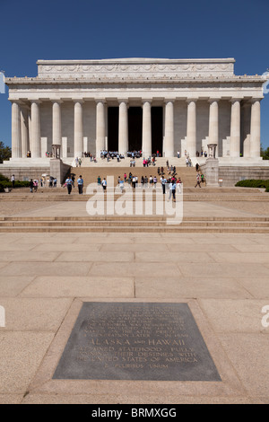 Le Lincoln Memorial, à Washington DC, a été construit pour honorer le 16e président des États-Unis, Abraham Lincoln. Banque D'Images