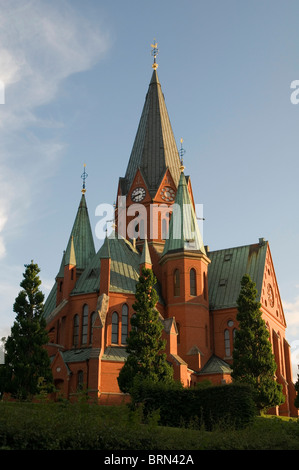 L'église Saint Petri Västervik Suède sweden swedish églises lieu de culte du toit en cuivre de l'est du sud-est du comté de kalmar religio Banque D'Images