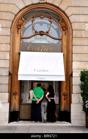 Boutique Cartier, place Vendôme, Paris, France Banque D'Images