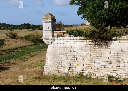 Stock photo des murs de la ville de Brouage en France. Banque D'Images