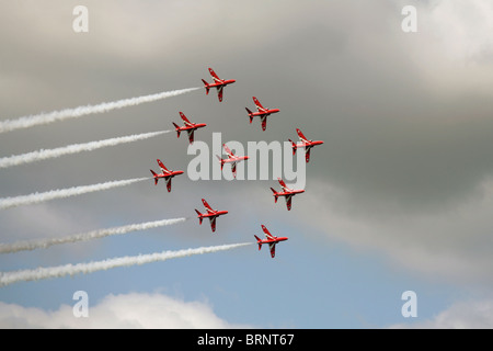 Des flèches rouges display team airshow formation diamant Banque D'Images