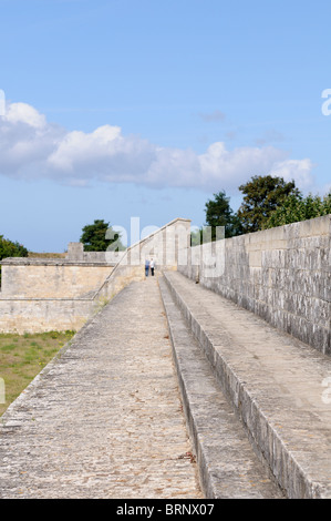 Stock photo des murs de la ville de Brouage en France. Banque D'Images