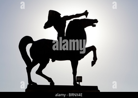 Silhouette de la Bowman, sculpture par Ivan Meštrović (Mestrovic), Grant Park, Chicago, Illinois Banque D'Images