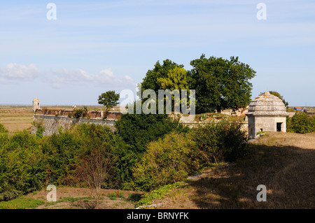 Stock photo des murs de la ville de Brouage en France. Banque D'Images