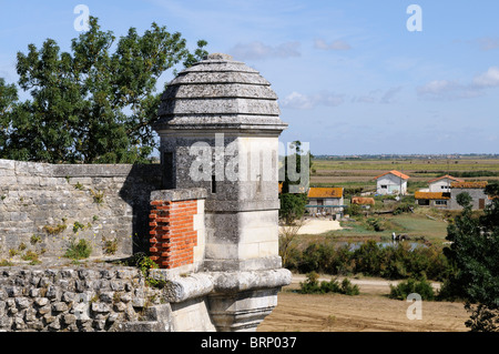 Stock photo des murs de la ville de Brouage en France. Banque D'Images