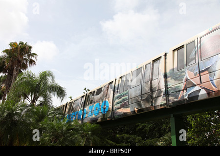 Monorail zoo Miami Banque D'Images