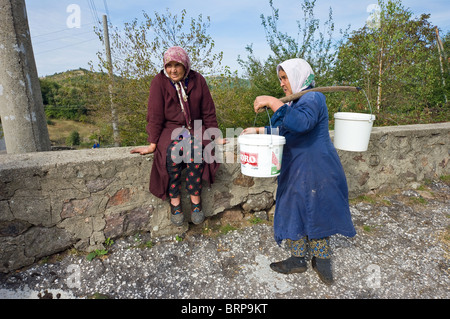 Musulmans du village Kushla Rhodopes. Banque D'Images