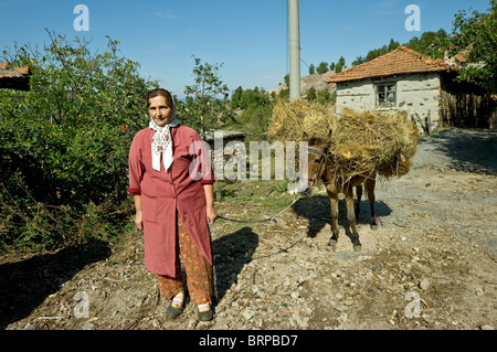 Musulmans du village Kushla Rhodope Bulgarie Banque D'Images