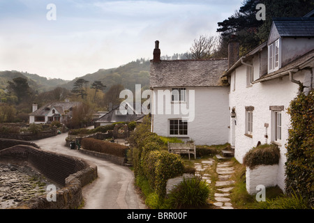 Royaume-uni, Angleterre, Devon, Ilfracombe, Lee, propriétés de pittoresque village côtier Banque D'Images