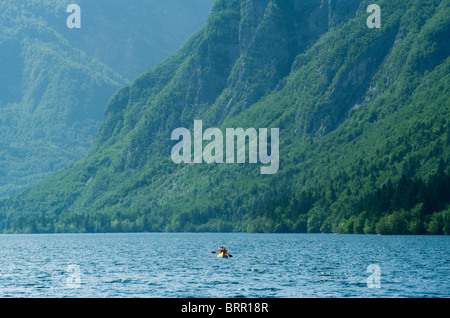 Le Parc National de Triglav en Slovénie;lac de Bohinj dans Parc national du Triglav Banque D'Images