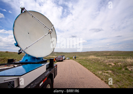 Chariot sur roues Doppler numéro 7 dans les dunes du nord-centre du Nebraska, le 29 mai 2010. Banque D'Images