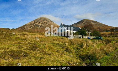 Crofters à Cottage, Torrin, île de Skye, Écosse Banque D'Images