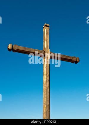 Les croix de bois - Indre-et-Loire, France. Banque D'Images