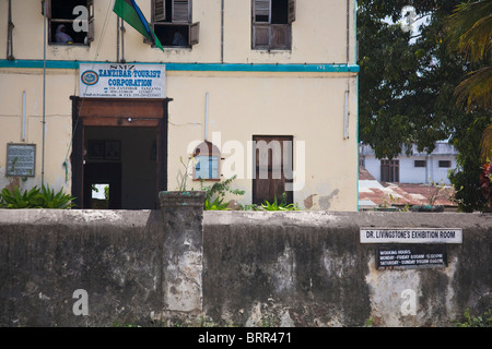 Livingstone House à Zanzibar où il a planifié son dernier voyage vers le continent en 1866. Maintenant, la Société touristique de Zanzibar. Banque D'Images