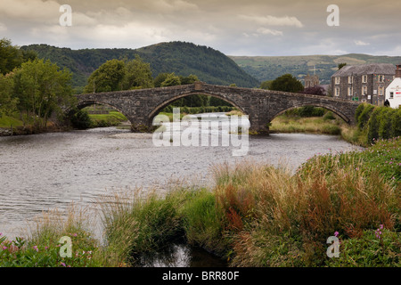 Royaume-uni, Pays de Galles, Snowdonia, Conwy, 1636 pont de pierre sur la rivière Conwy Banque D'Images