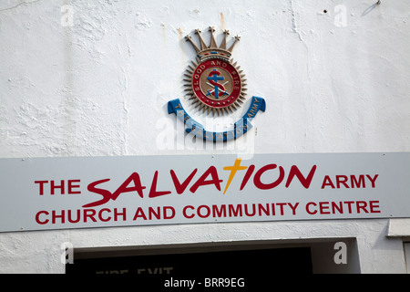 Église de l'Armée du salut et le centre communautaire sign Banque D'Images