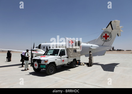 Avion du CICR en Afghanistan Banque D'Images