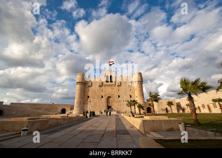 Citadelle de Qaitbay Alexandrie, Egypte. Banque D'Images