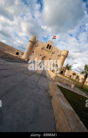 Citadelle de Qaitbay Alexandrie, Egypte. Banque D'Images