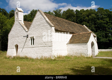 L'église de Saint Teilo, construit vers 1520 et déplacé de Llandeilo Tal-y-bont près de Pontardulais à St Fagans Musée Folklorique, Cardiff 1985 Banque D'Images