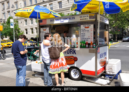 Snack-vendeur véhicule, New York, NY, USA Banque D'Images